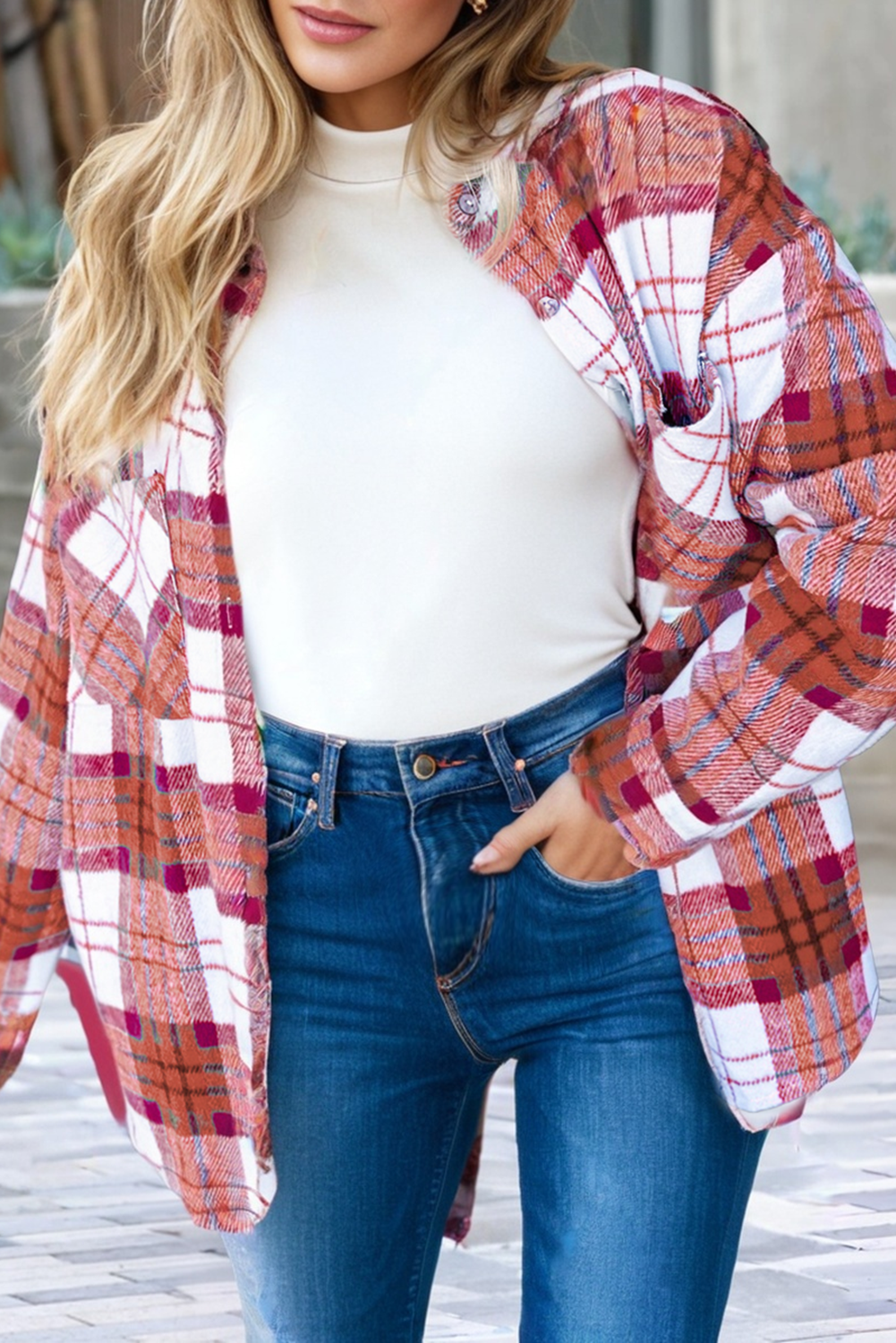Christmas Plaid Flannel Shacket