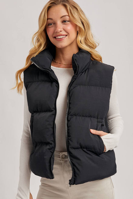 Puffer Vest:  Black