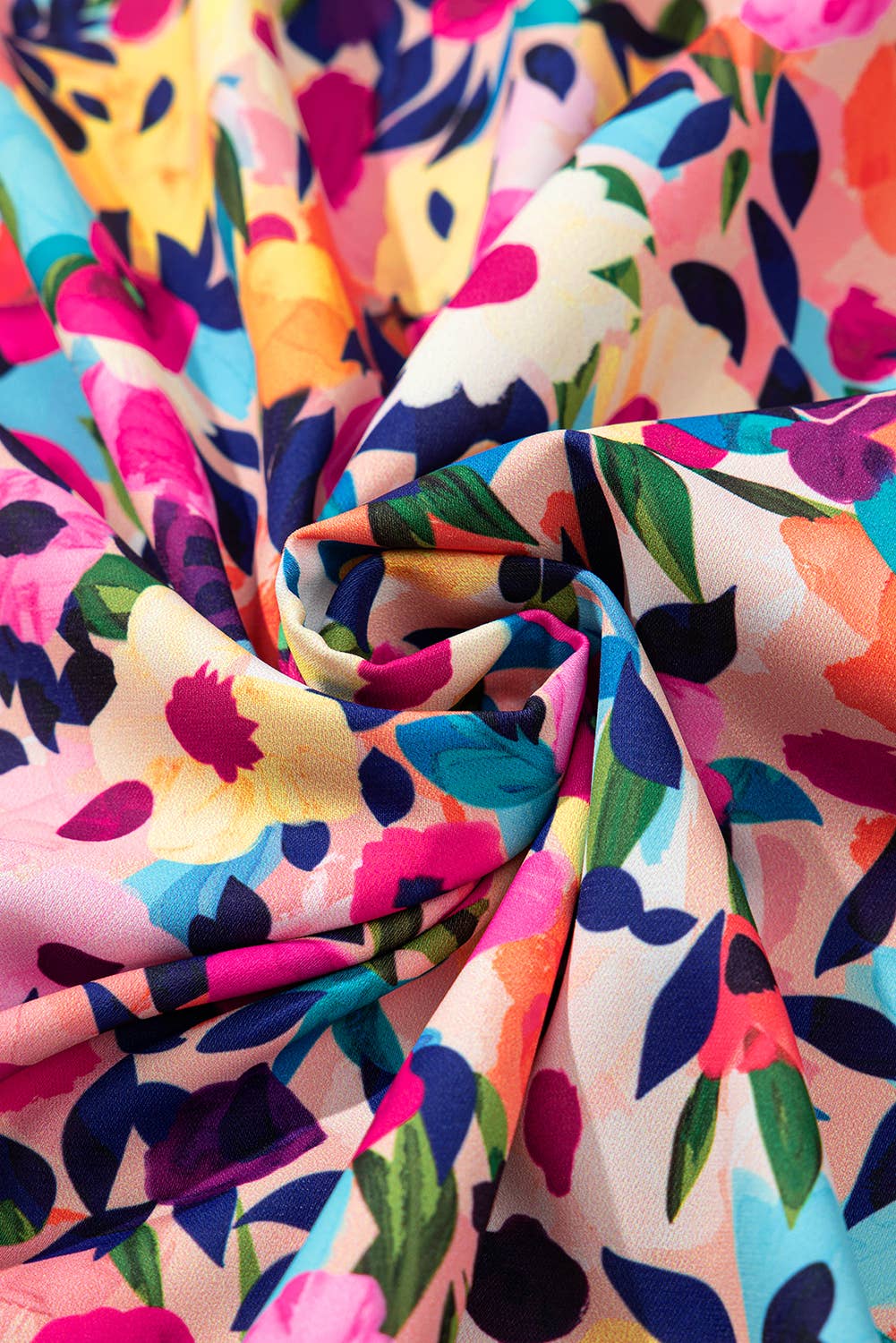 Floral Puff Sleeve V Neck Dress