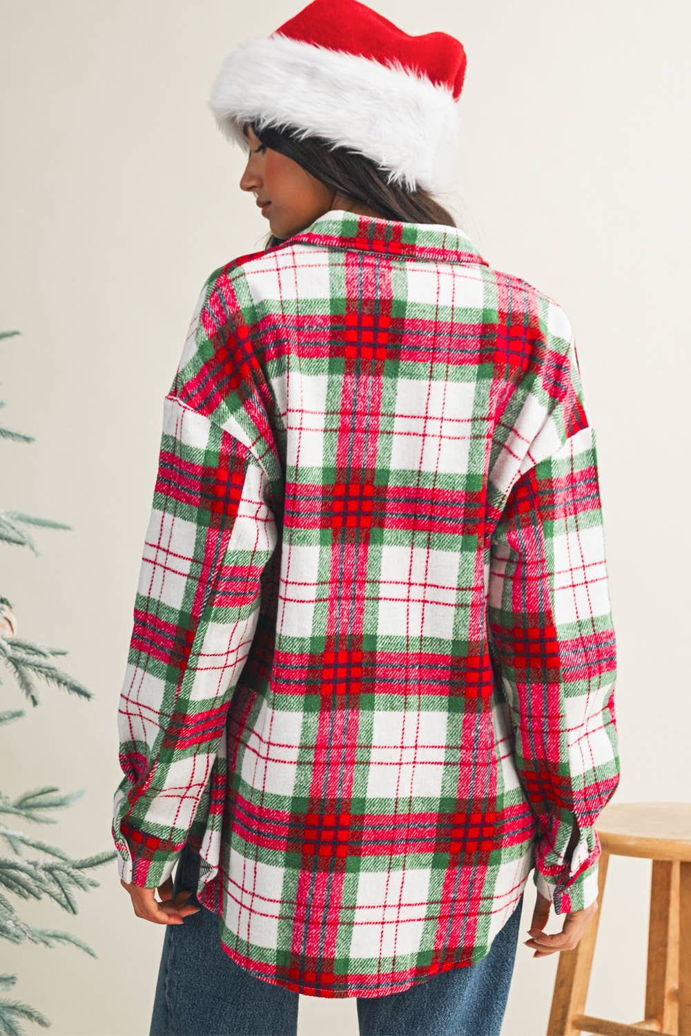 Christmas Plaid Flannel Shacket