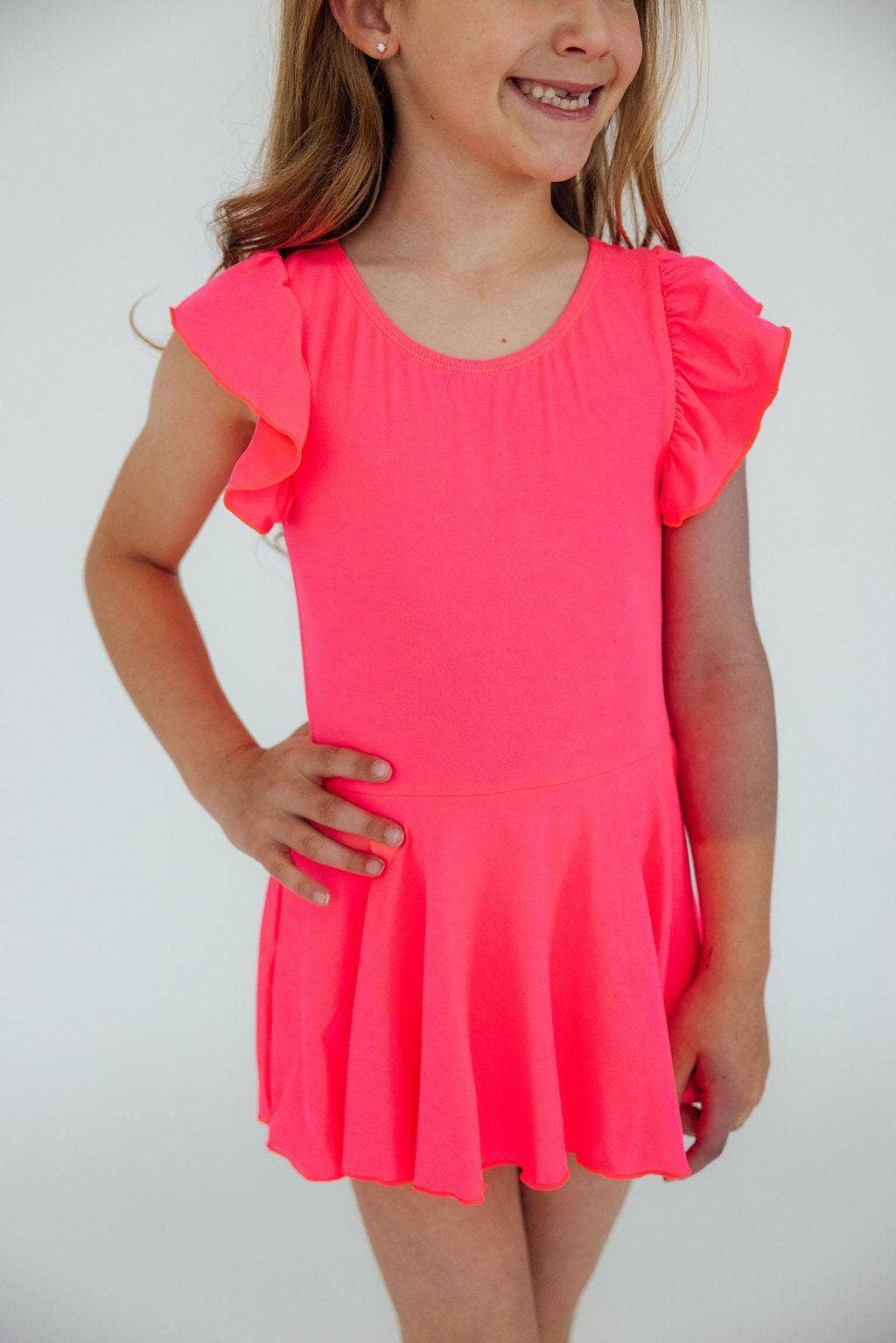Neon Pink Twirl Leotard