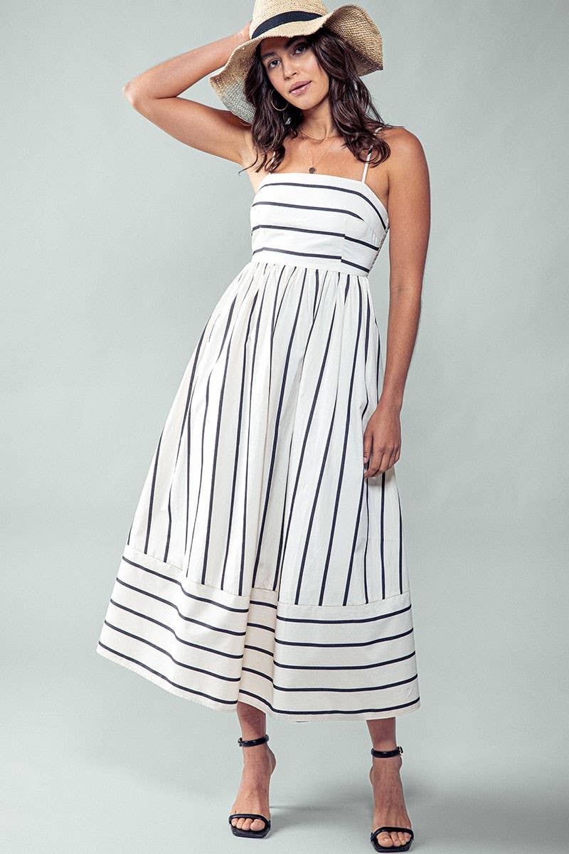 Nautical Stripe Maxi Dress