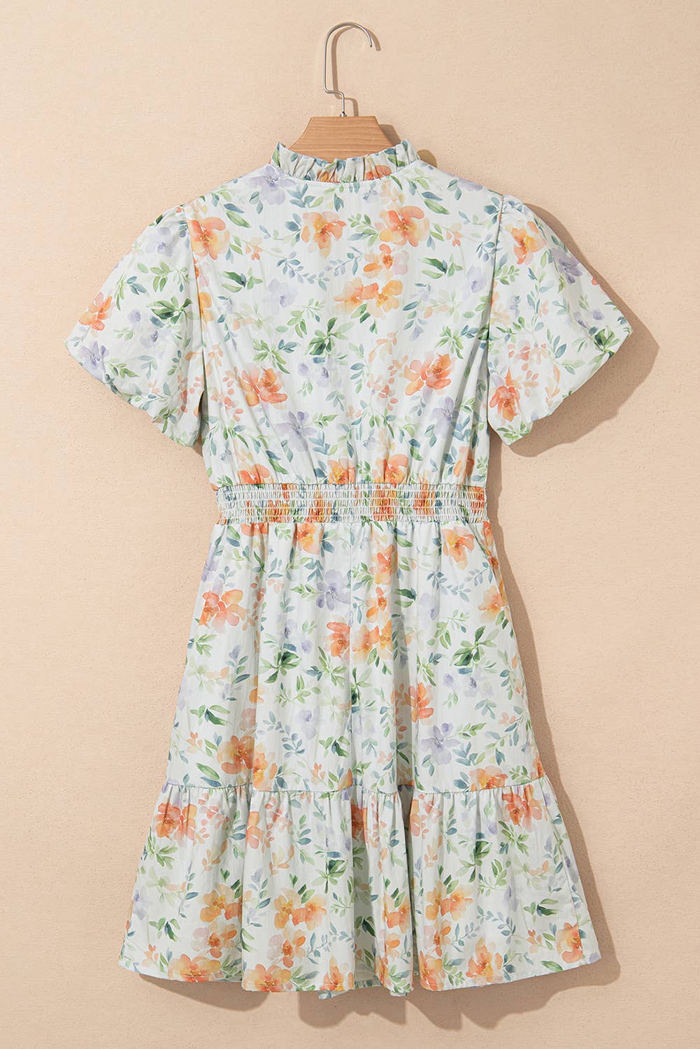 Floral Puff Sleeve Mini Dress
