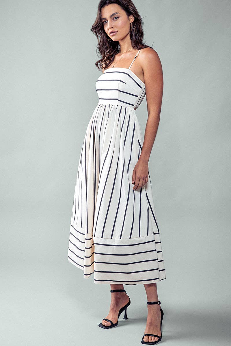 Nautical Stripe Maxi Dress