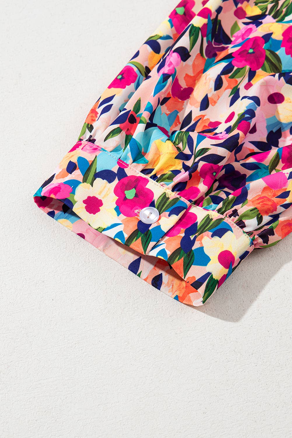 Floral Puff Sleeve V Neck Dress