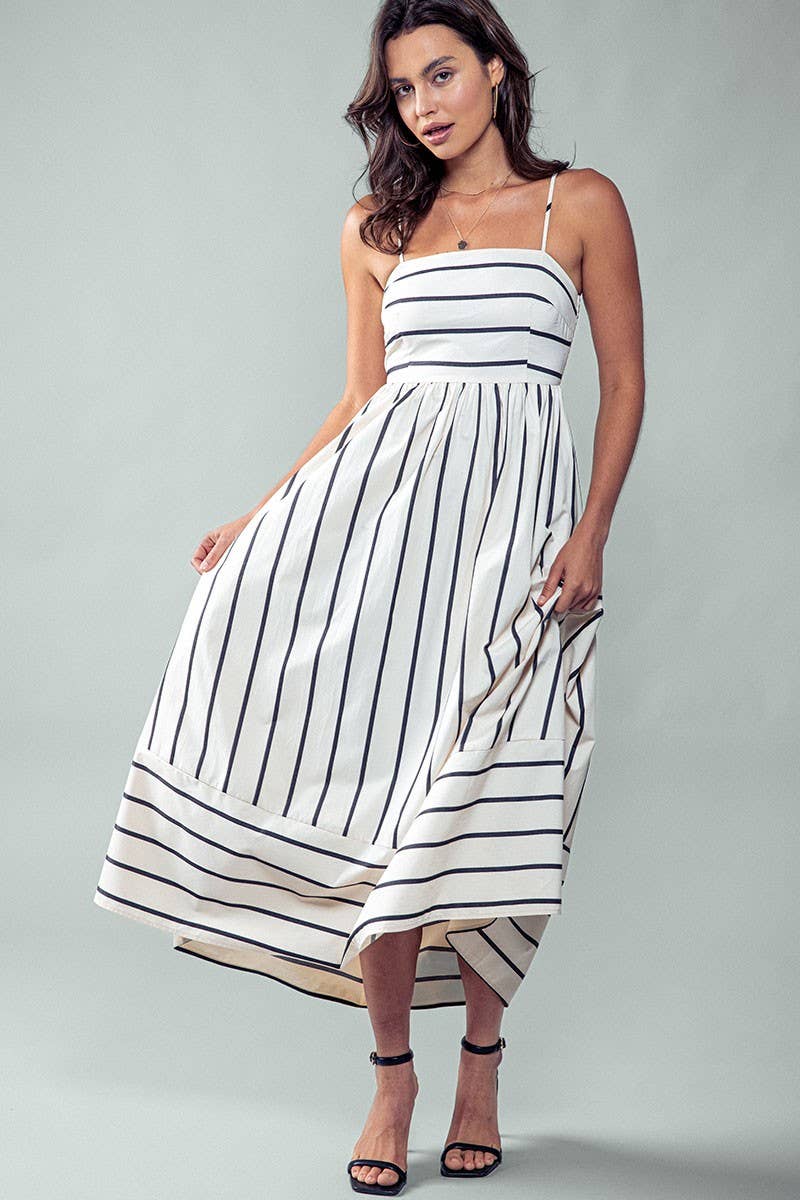 Nautical Stripe Maxi Dress