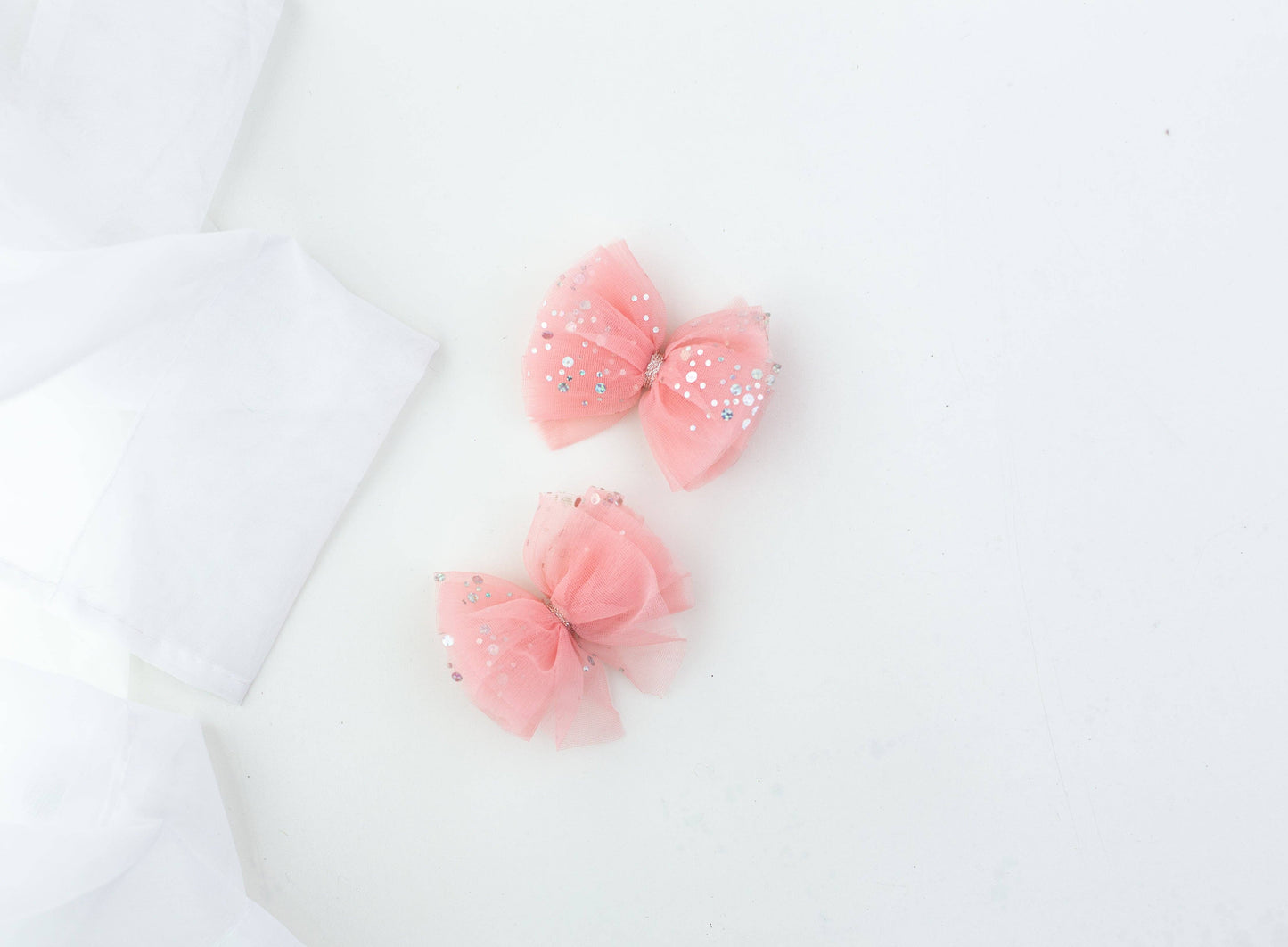 Tulle Hair Bow Clip Set