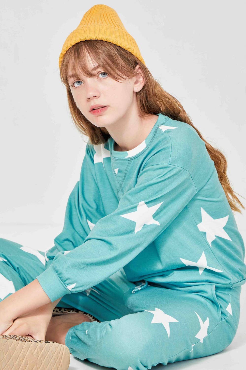 Good Girl Star Print Sweatshirt-Kids