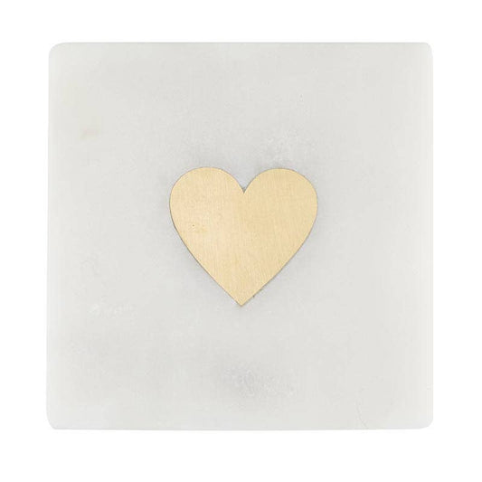 Heart Marble Coasters Set