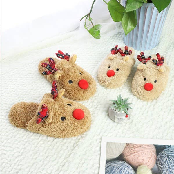 Christmas Rudolph Slippers