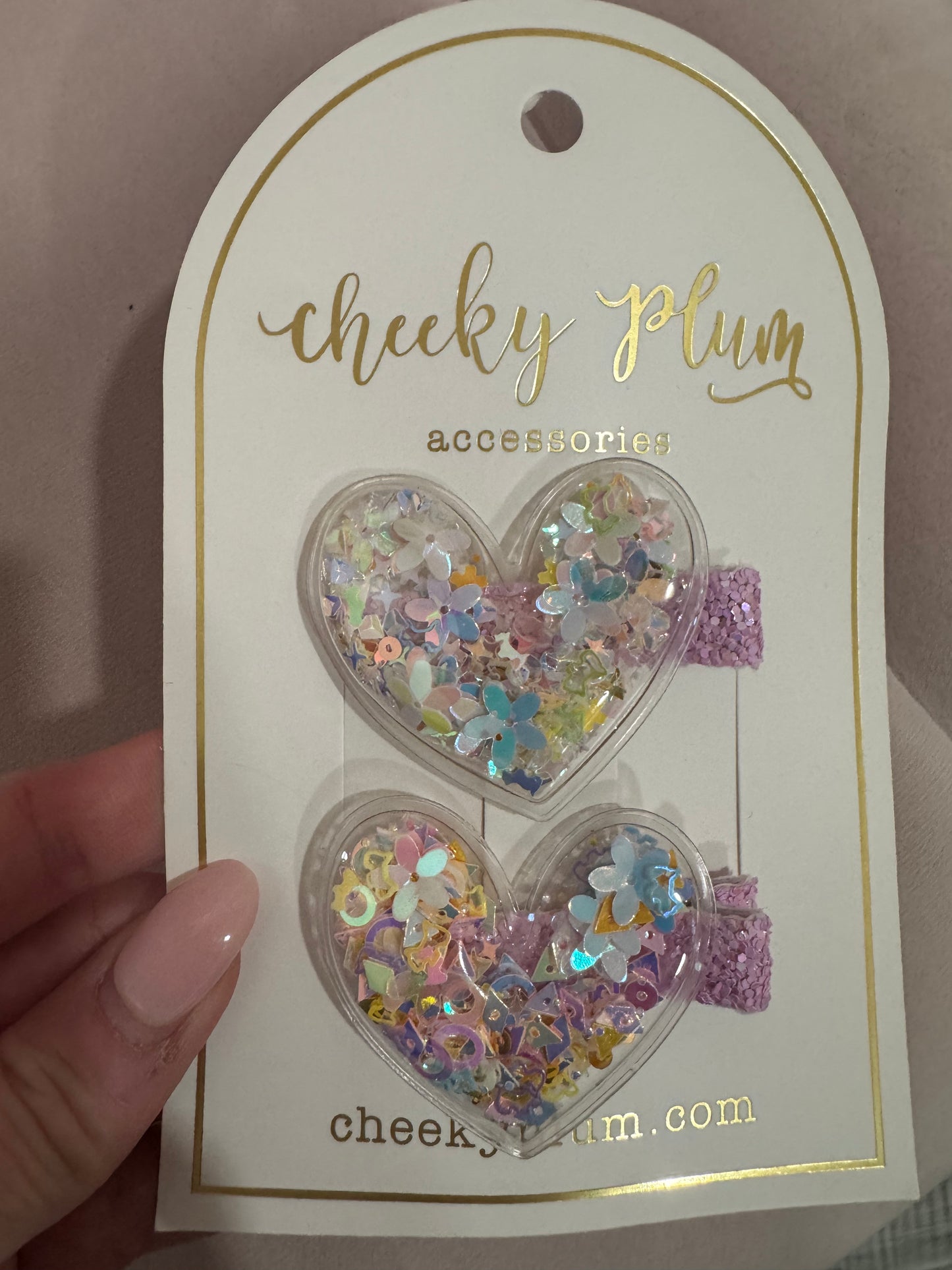 Sparkle Hearts Clip set