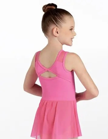 Kids Mesh Shoulder Dress