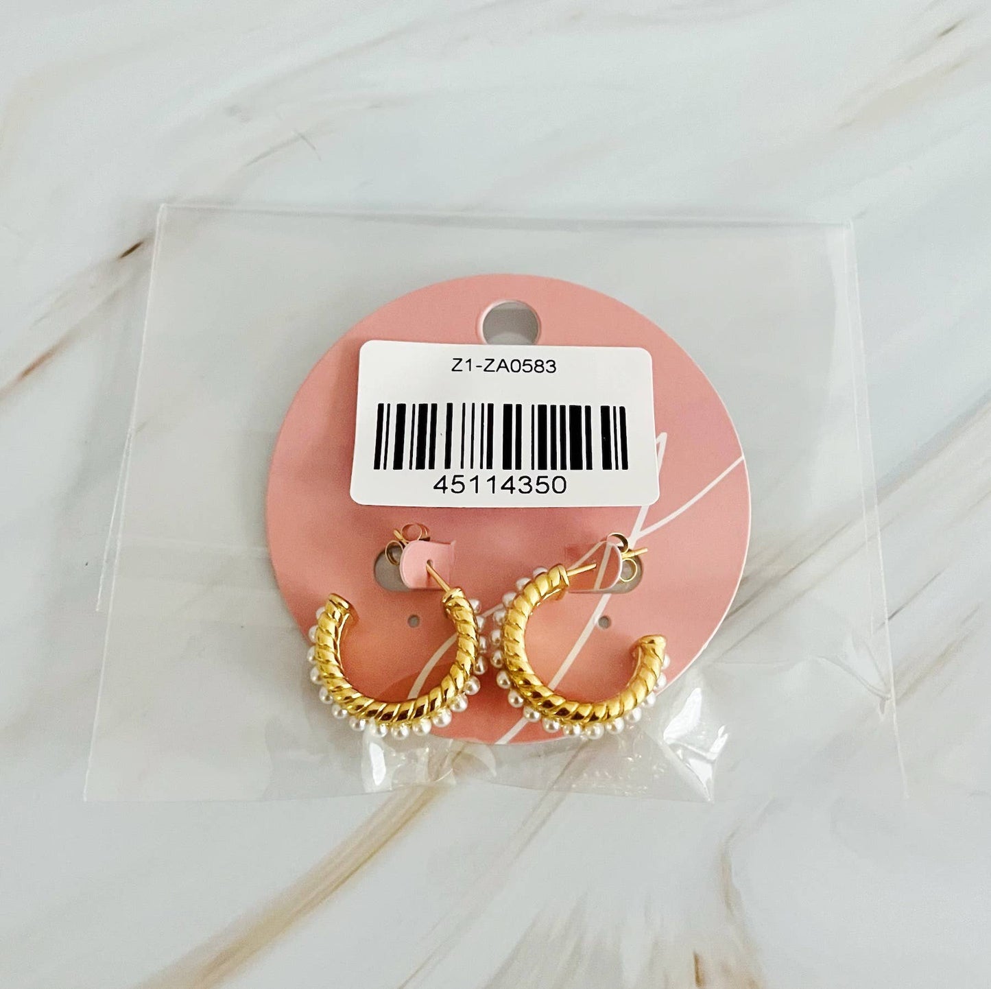 Pearl Hoop Earrings
