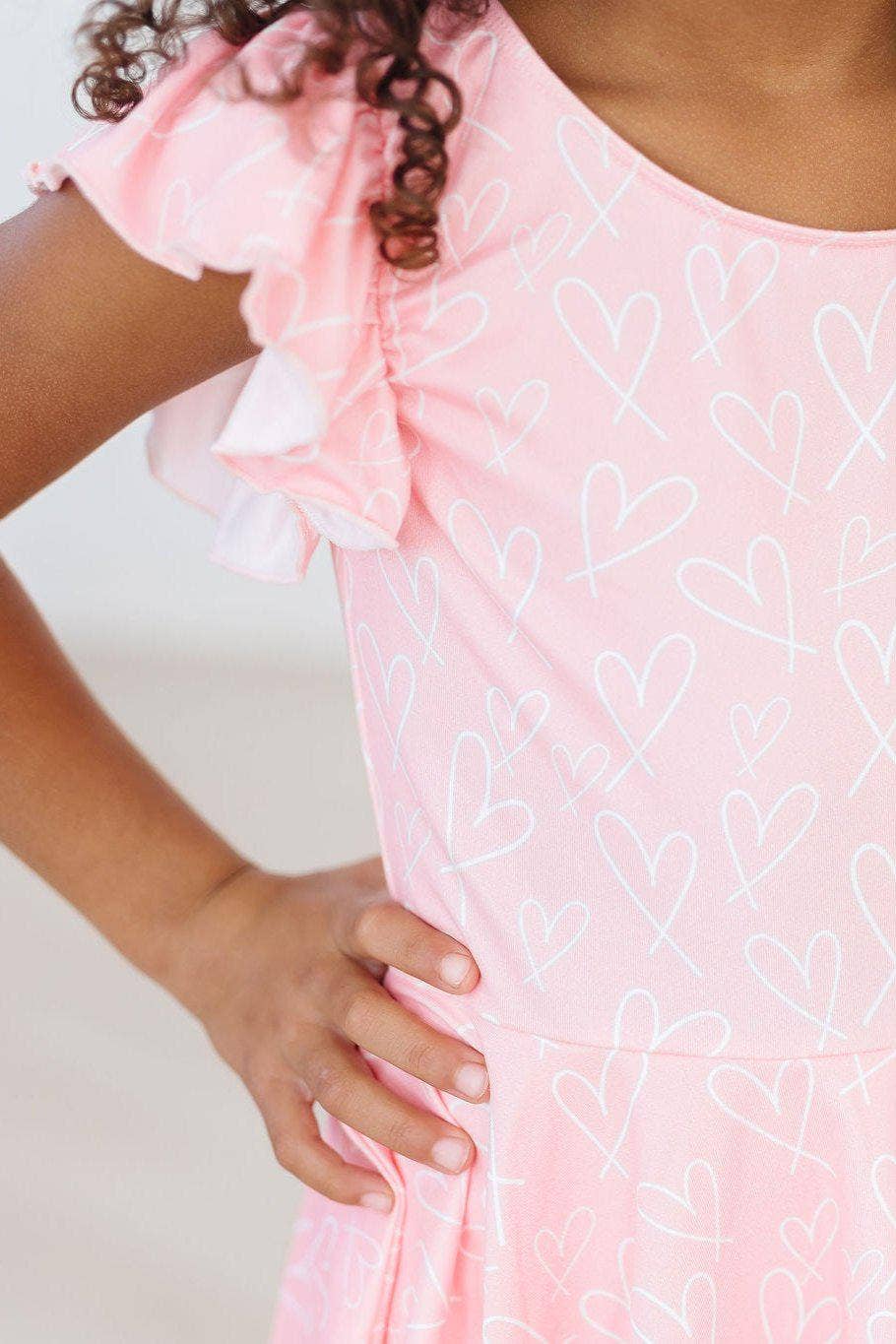 Pink Hearts Twirl Leotard
