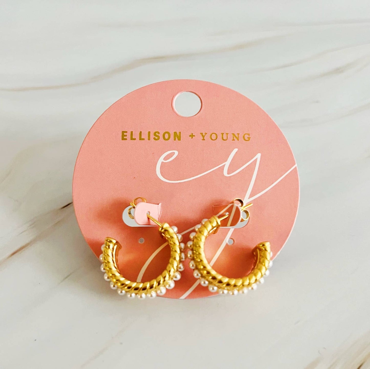 Pearl Hoop Earrings