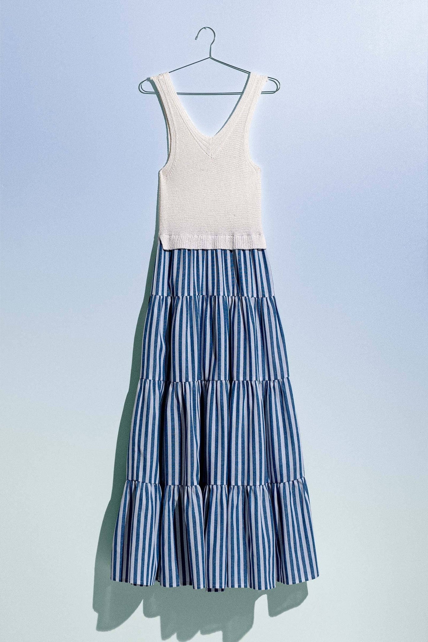 Striped Tiered Spring Maxi Dress
