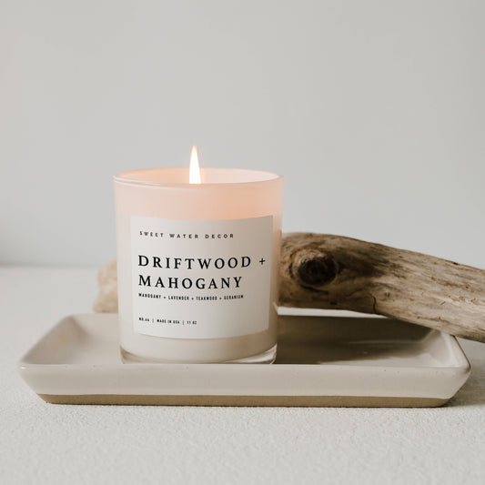 "Driftwood and Mahogany" 11 oz Soy Candle