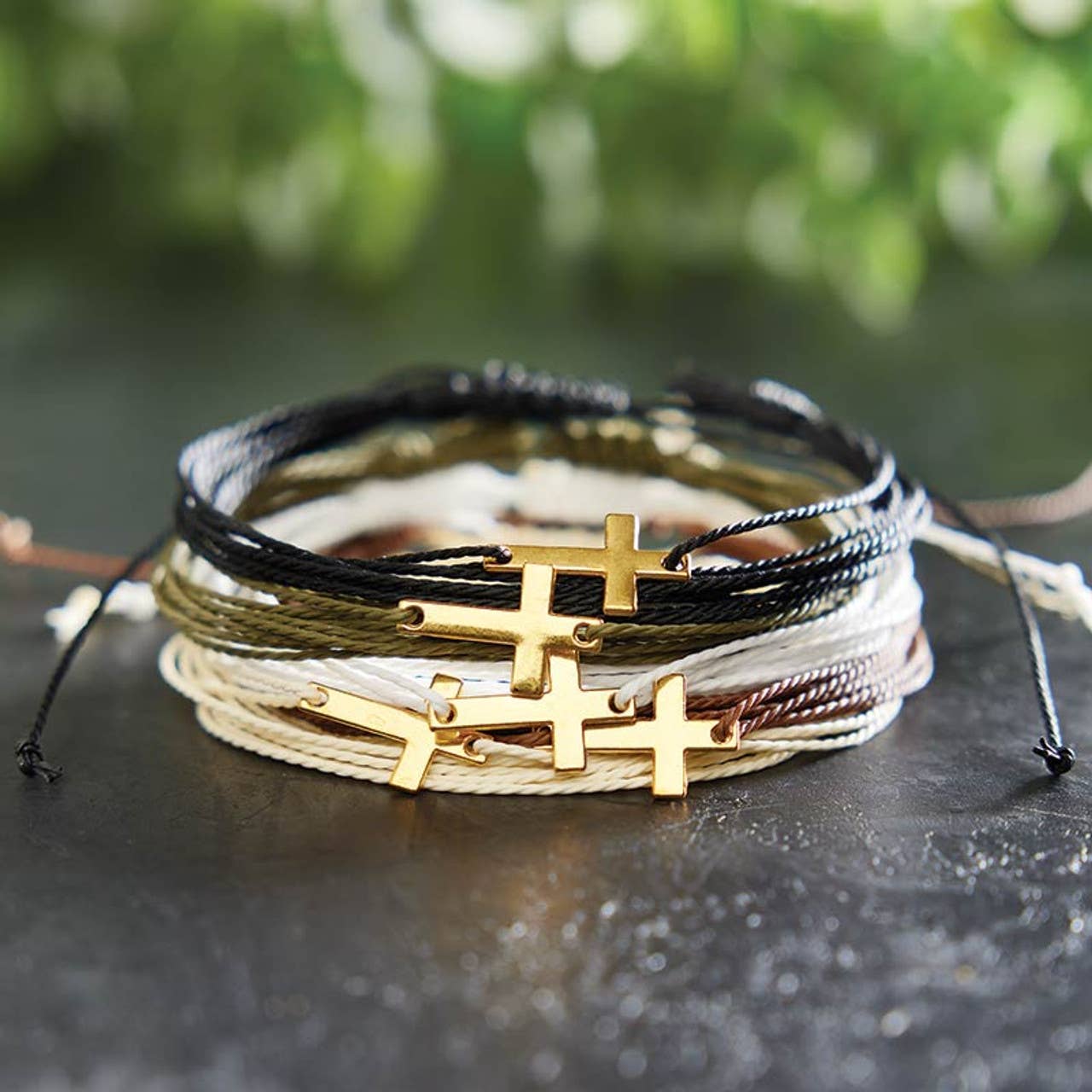 Faithful Findings Woven Cross Bracelets