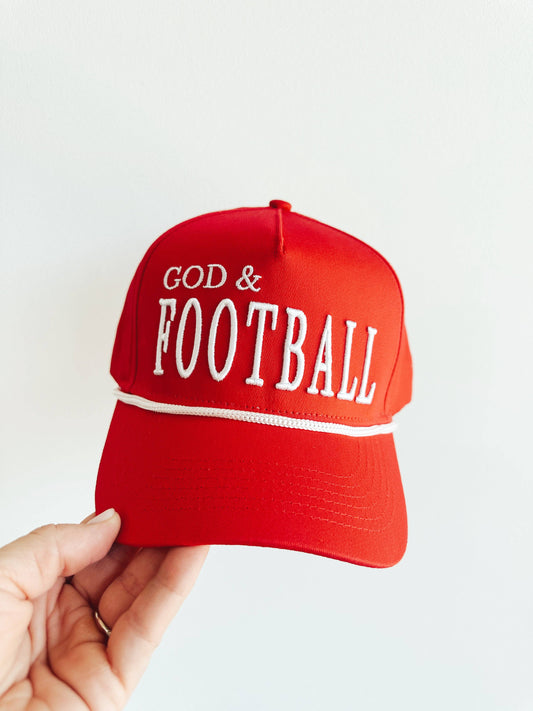 God & Football Vintage Trucker Hat