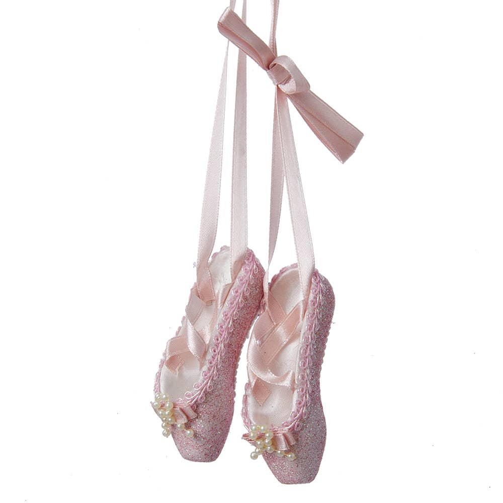 Resin Pink Glitter Ballet Shoes Ornament