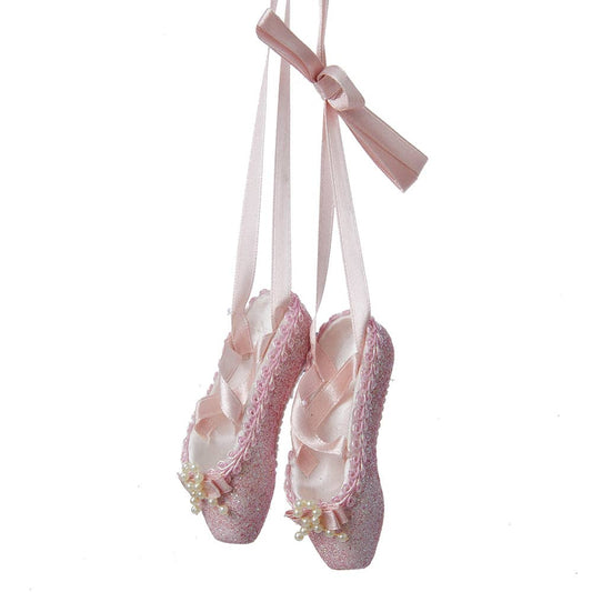 Resin Pink Glitter Ballet Shoes Ornament
