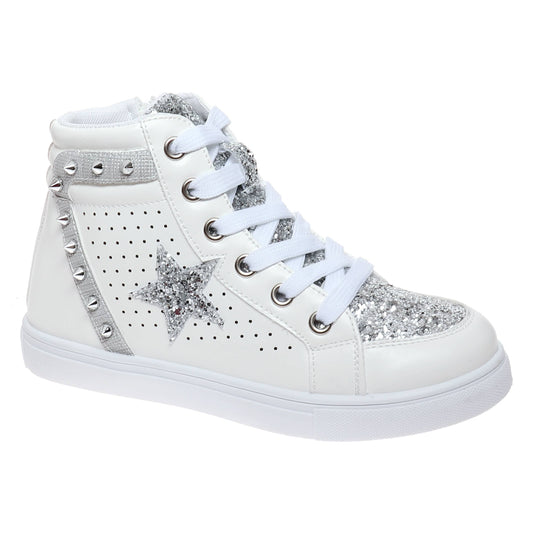 Studded White Tennis Shoes