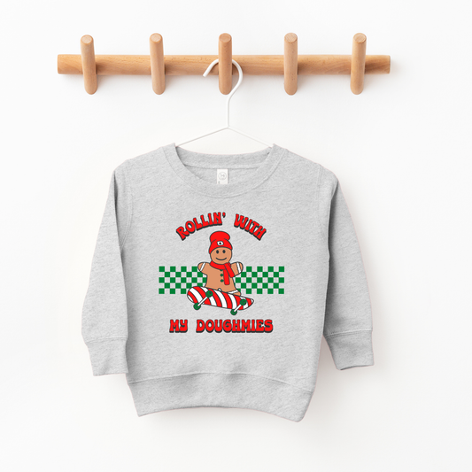 "Rollin with my doughmies" Kids sweatshirt