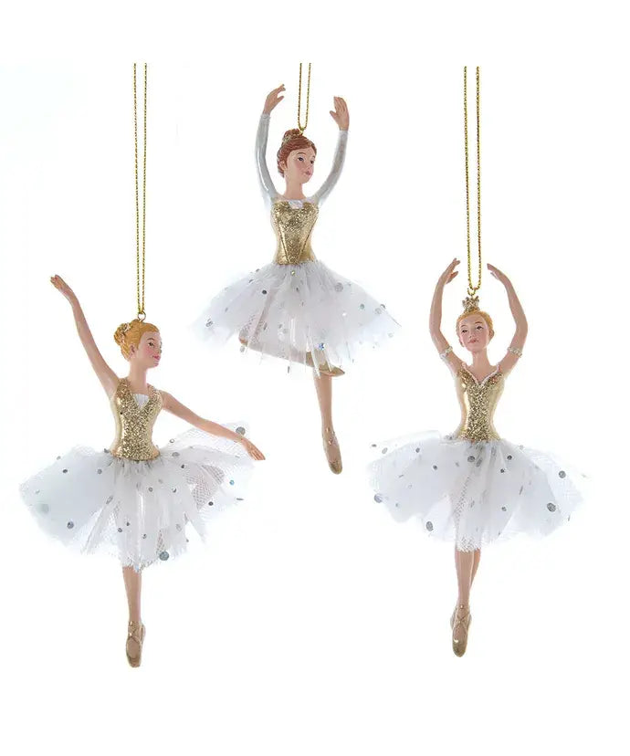 Golden Elegance Ballerina Ornament