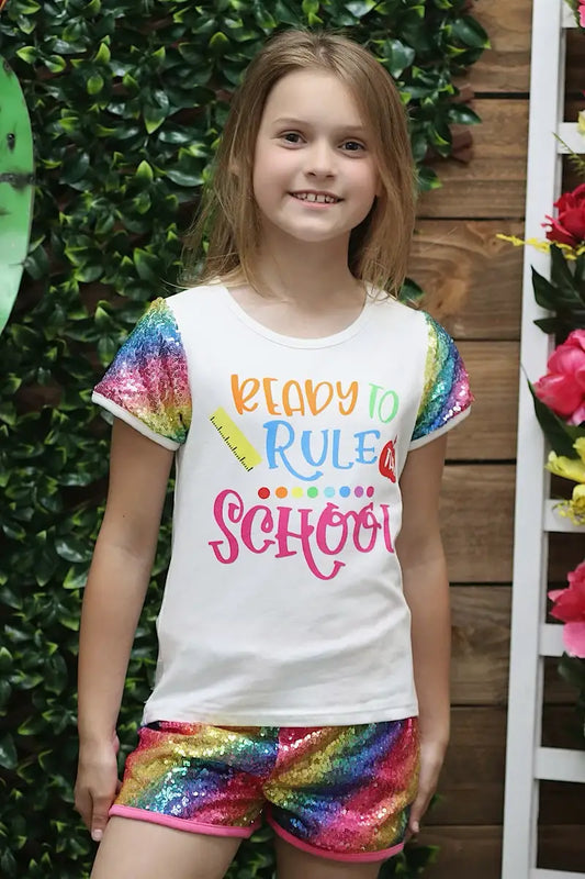 Ready to Rule the School sequin set **FINAL SALE**