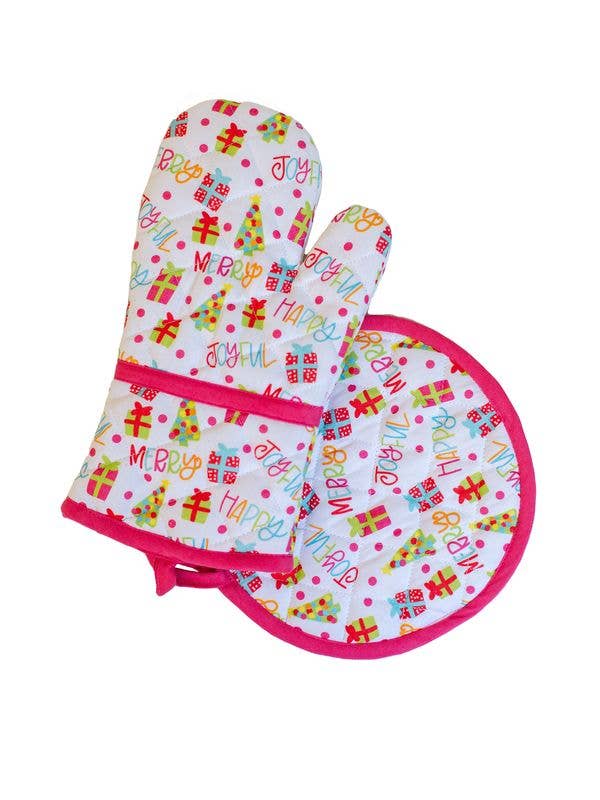 Potholder Set "Happy Joyful"