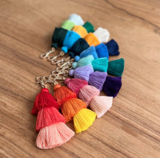 Blue Ombré Tassel Keychain *FINAL SALE*