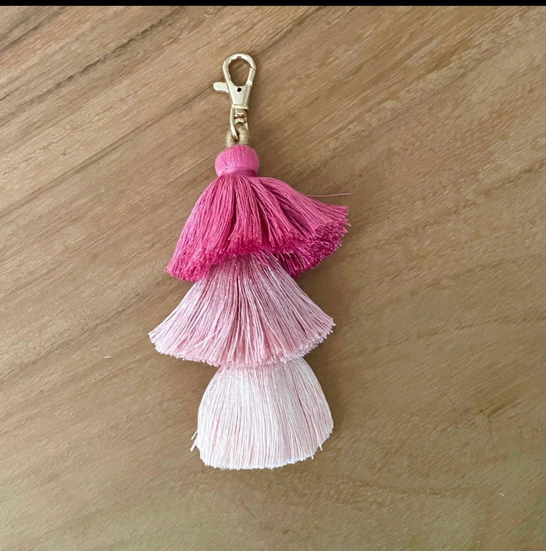 Pink Ombré Tassel keychain